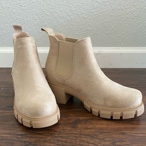 Suede Lug Sole Chelsea Boots